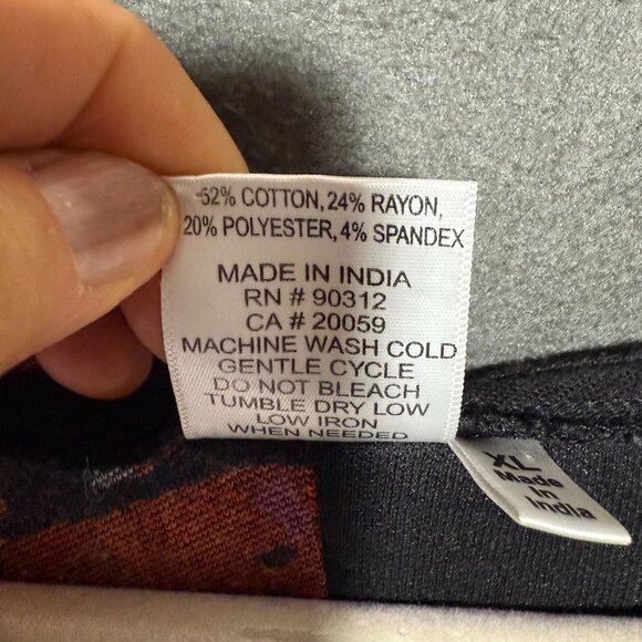 Parsley & Sage V Neck Abstract Print Blouse Top Women's Multicolor XL Boho - Picture 8 of 8